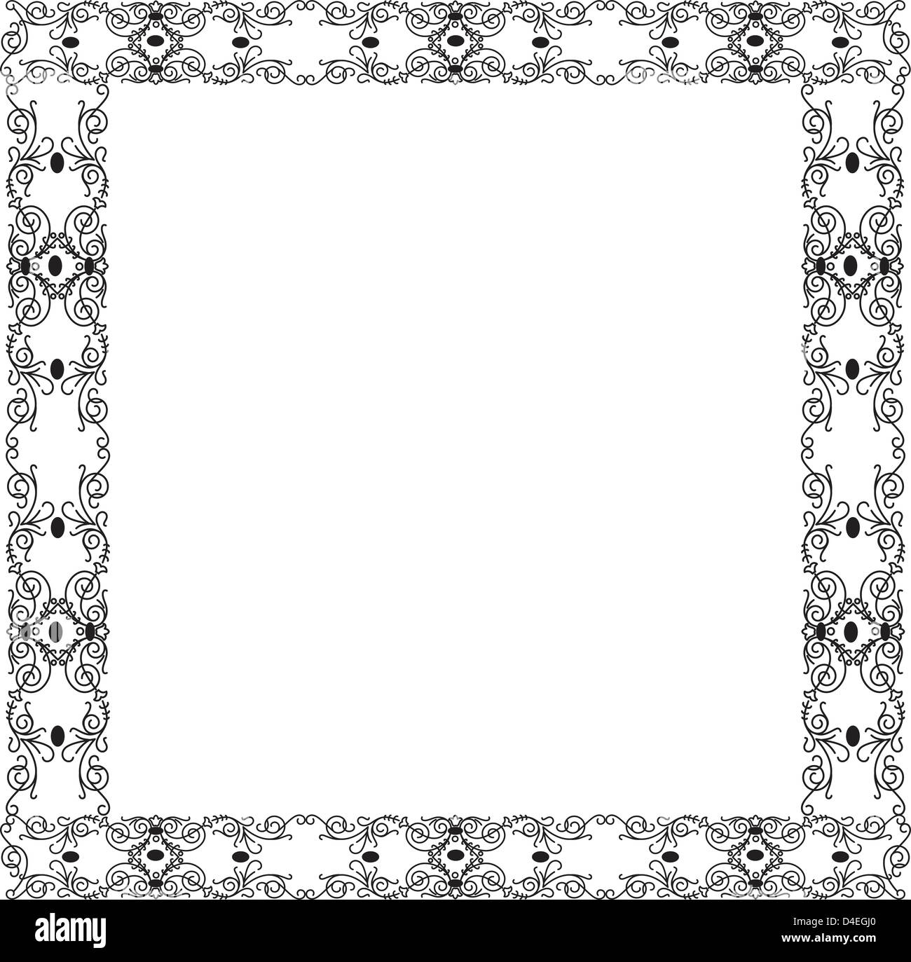 Black and white decorative border Stock Photo - Alamy