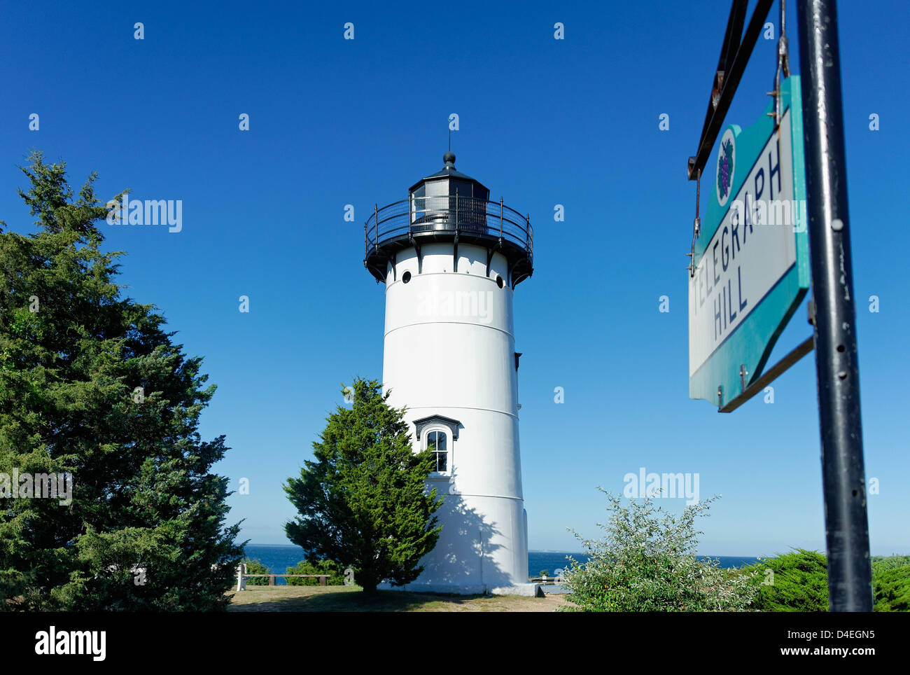 East Chop Lighthouse, Oak Bluffs, Martha's Vineyard, Massachusetts. 1878 Stock Photo