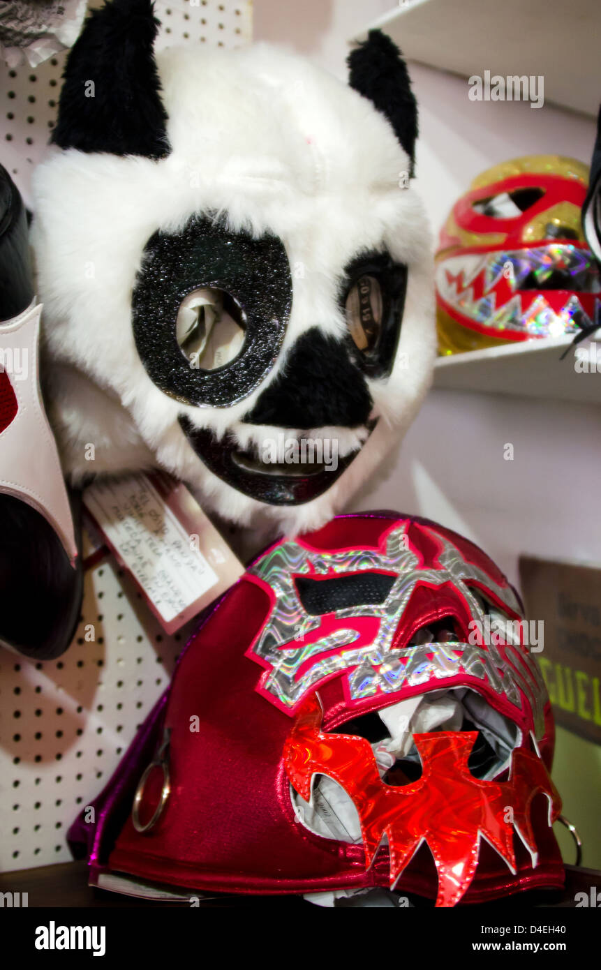 Lucha libre wrestling masks, Oaxaca, Mexico. Stock Photo