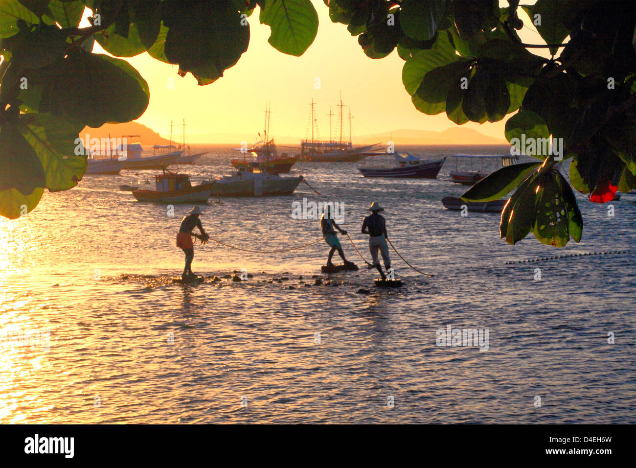 Buzios center beaches, Rio de Janeiro, Brazil. Stock Photo