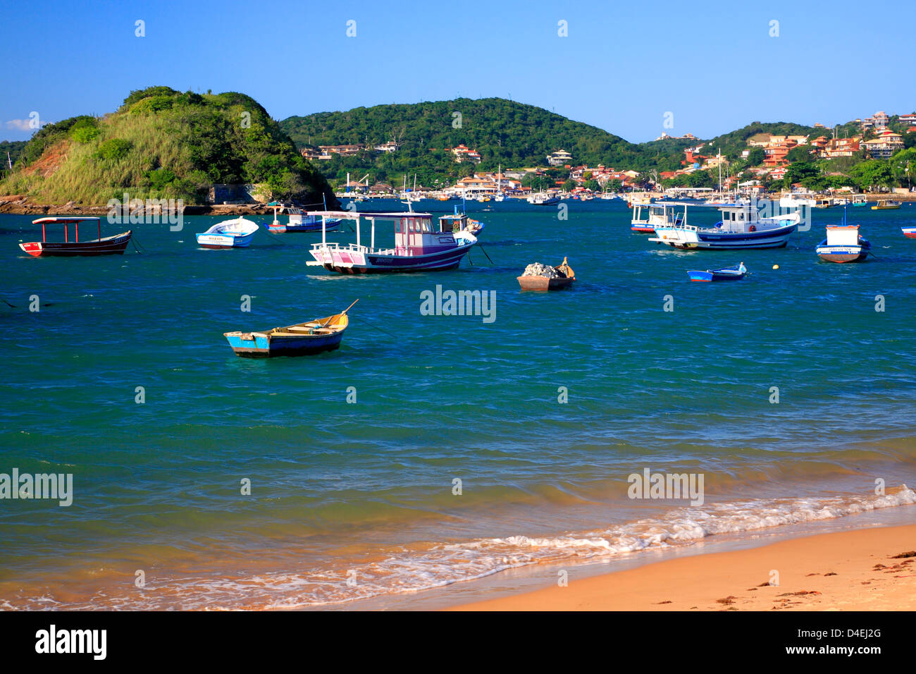 Buzios center beaches, Rio de Janeiro, Brazil. Stock Photo