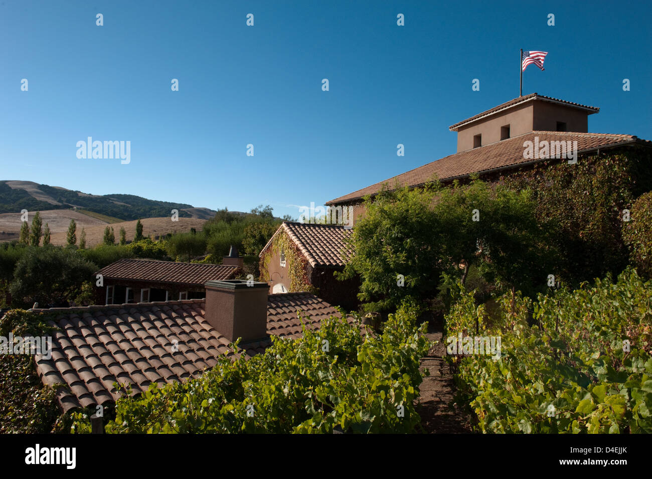 Sonoma, United States, building the winery Viansa Winery in Napa Valley Stock Photo