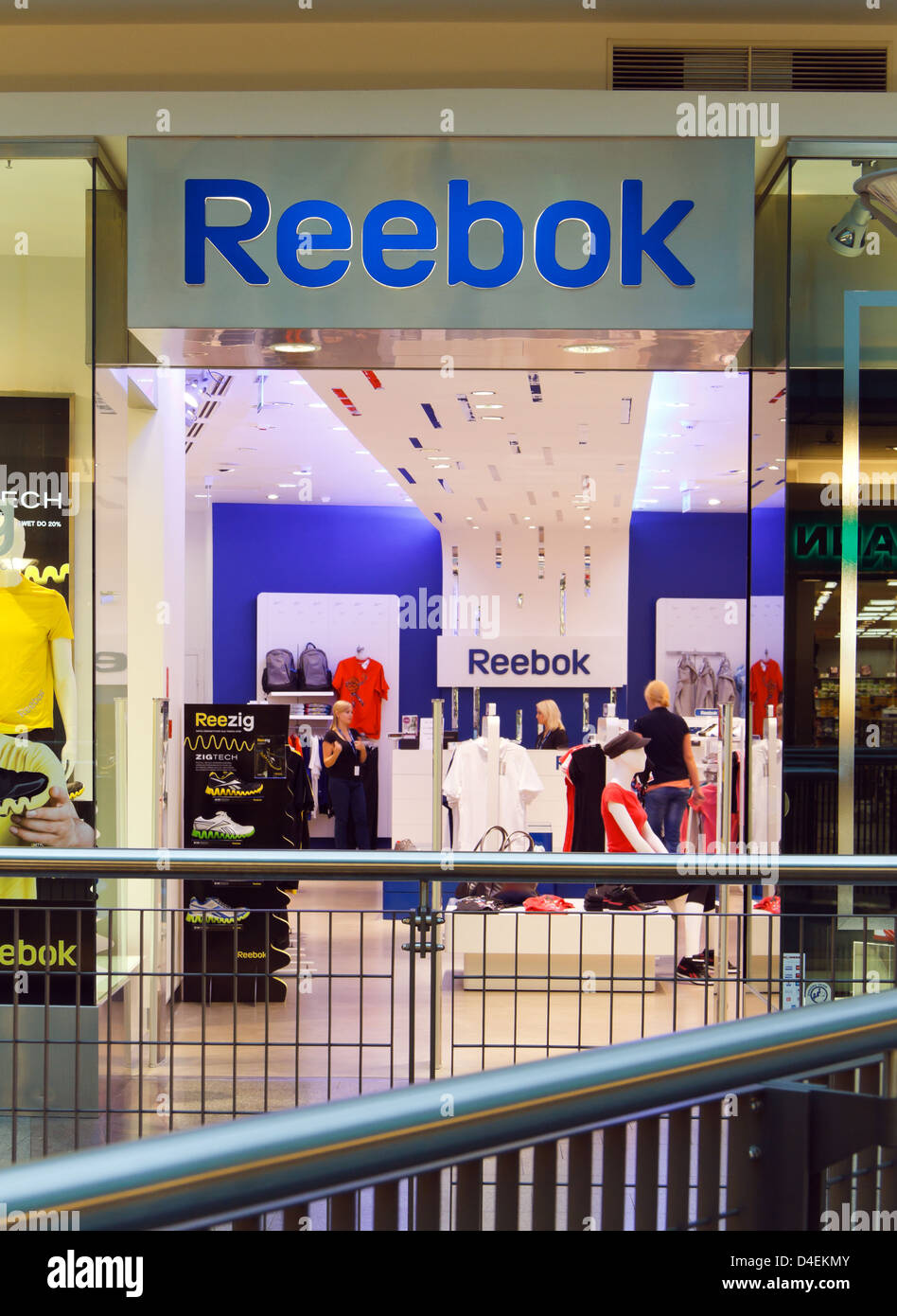 Warsaw, Poland, Reebok shopping complex in Golden Terraces (Zlote Tarasy),  the largest shopping center in Poland Stock Photo - Alamy