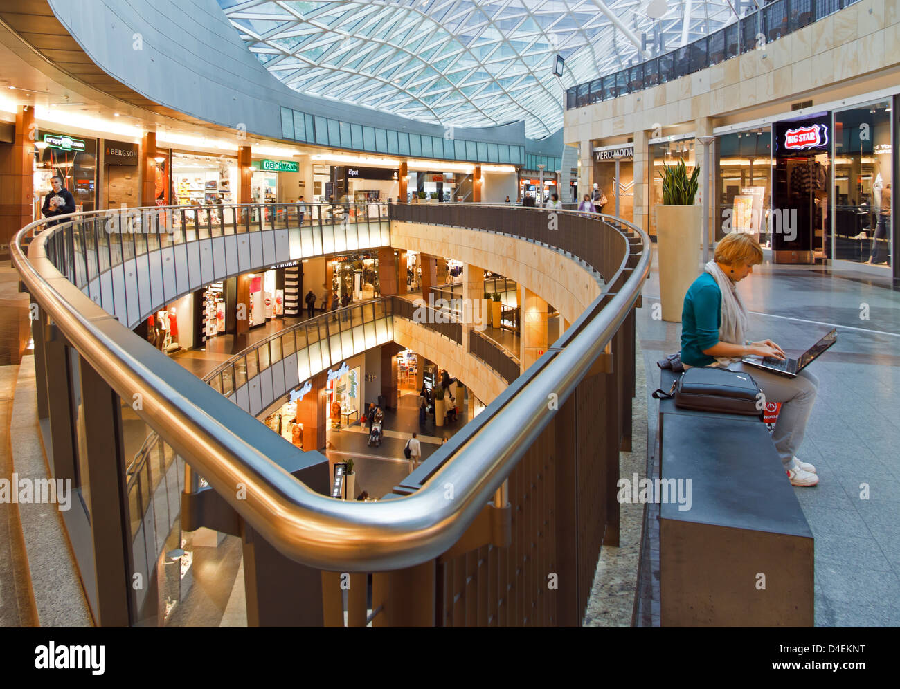Warsaw, Poland, the shopping complex Golden Terraces (Zlote Tarasy), the  largest shopping center in Poland Stock Photo - Alamy