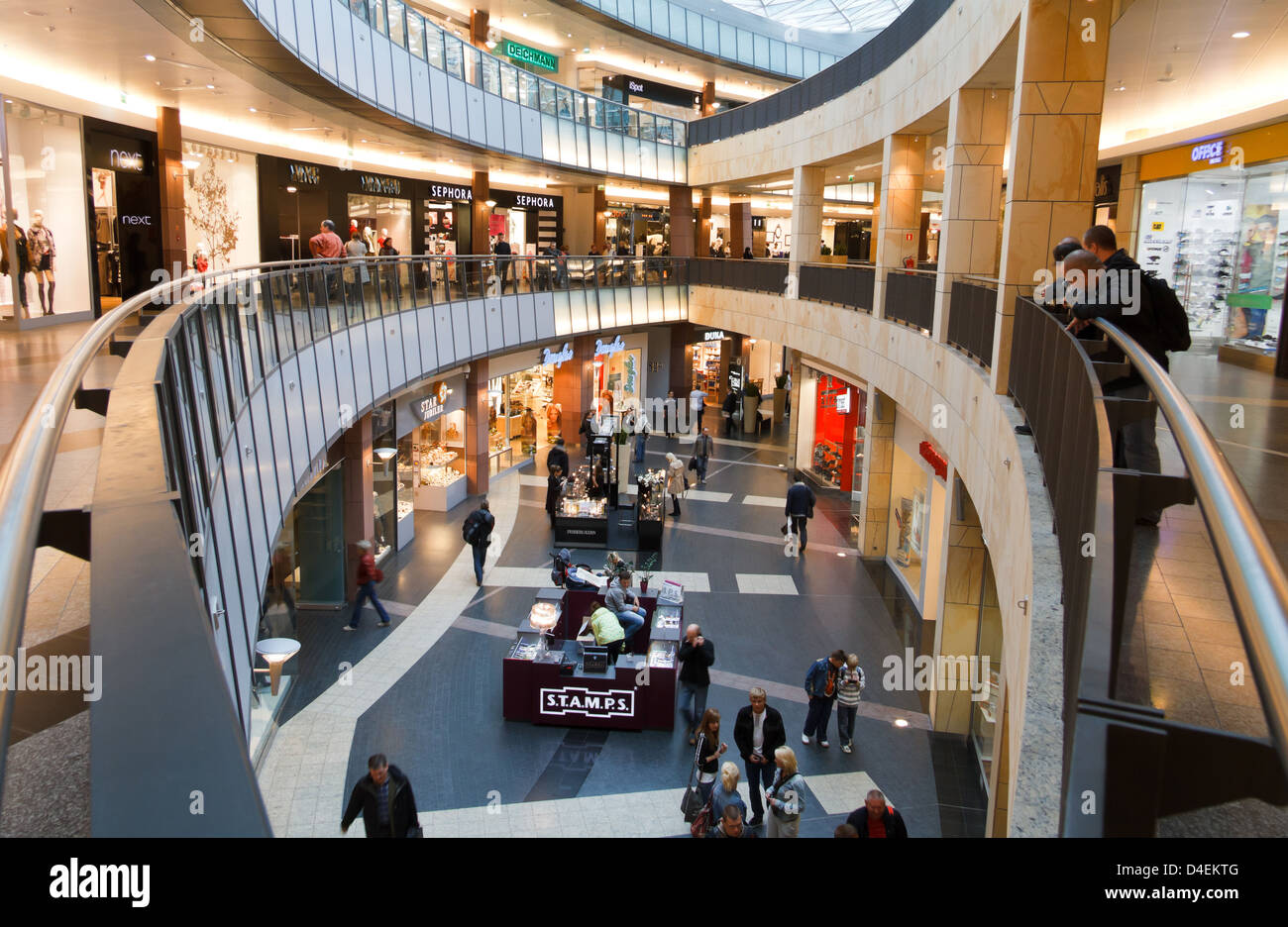 Warsaw, Poland, the shopping complex Golden Terraces (Zlote Tarasy), the largest shopping center in Poland Stock Photo