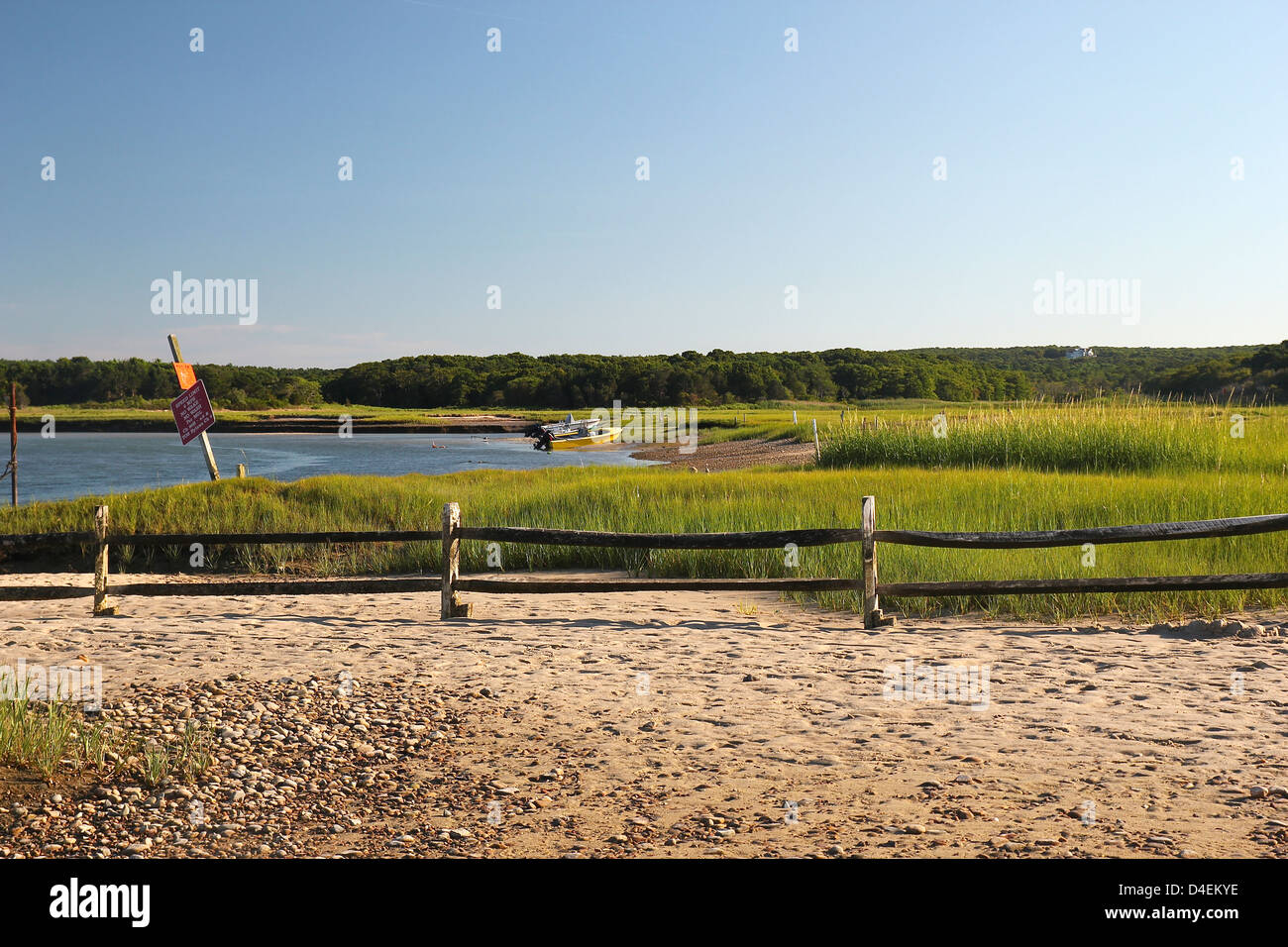 Wetlands near East Sandwich Beach, Cape Cod, Massachusetts Stock Photo
