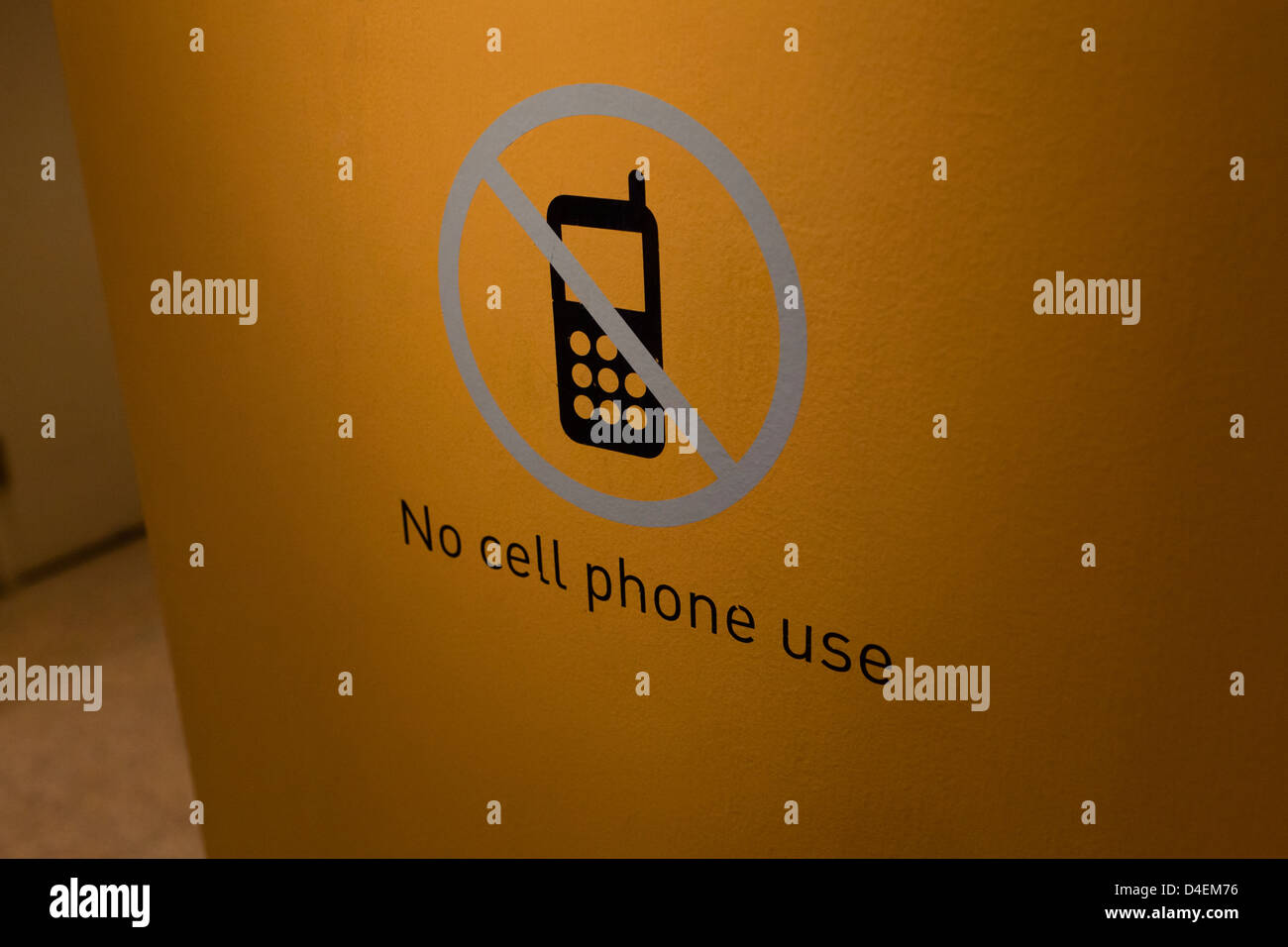 No cell phone use sign Stock Photo