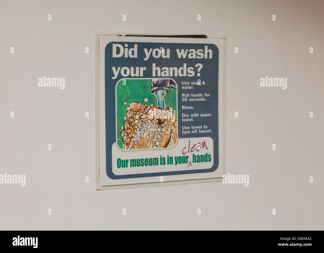 Did you wash your hands sign Stock Photo