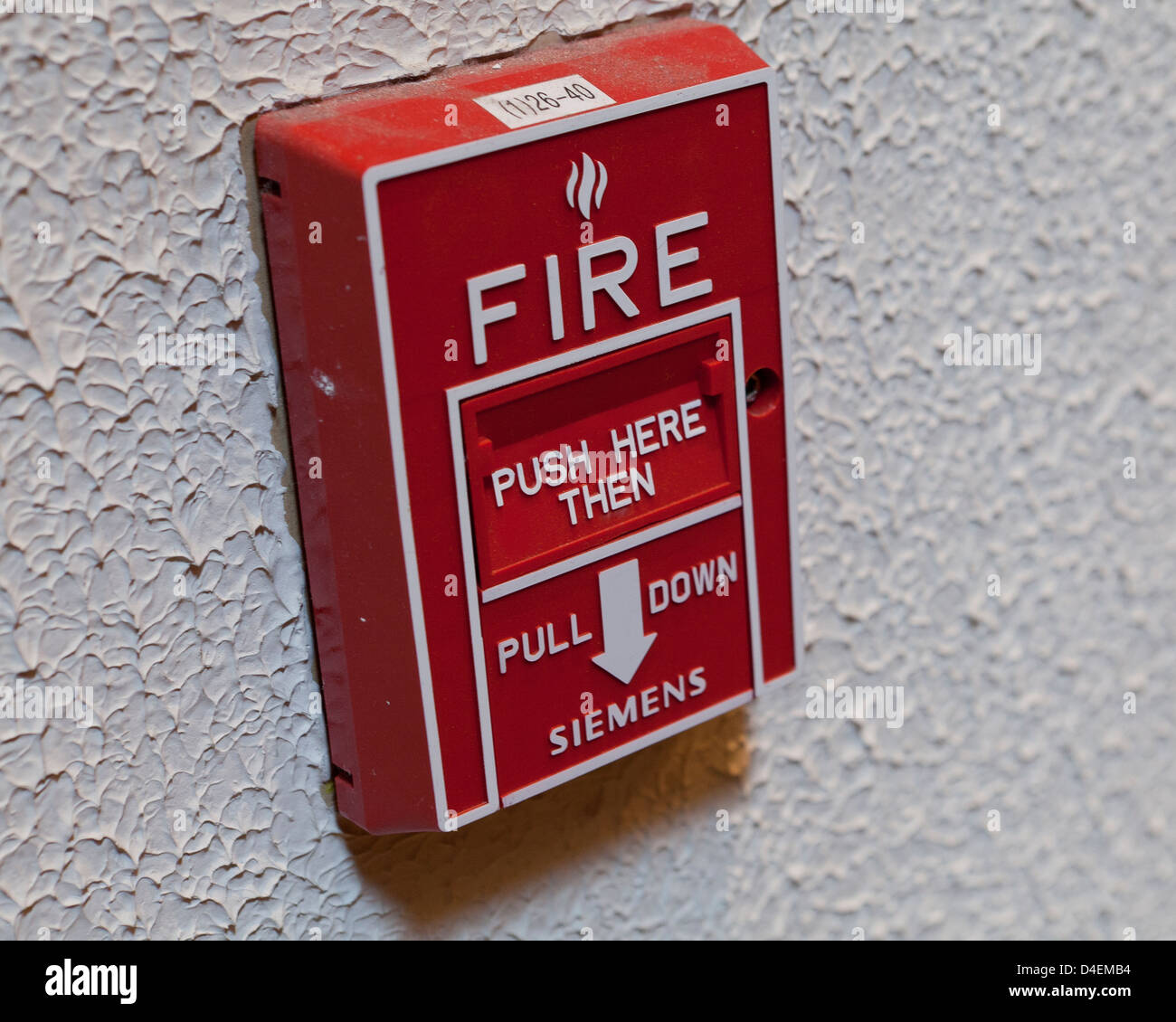 Fire alarm pull station Stock Photo