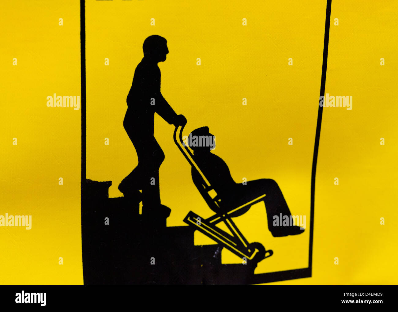 Rescue evacuation chair illustration Stock Photo