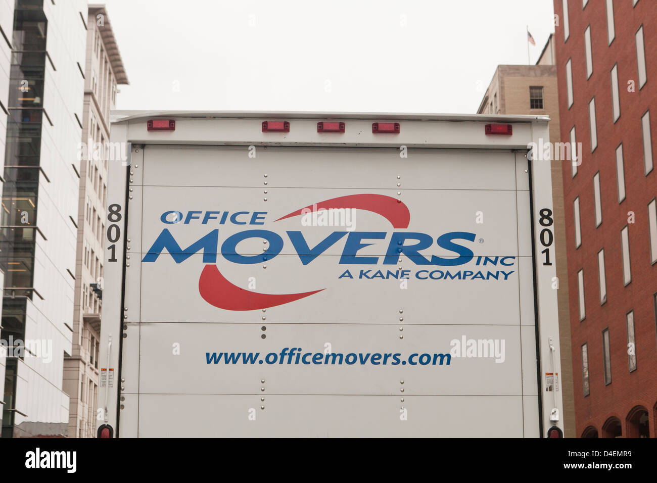 Office Movers truck Stock Photo
