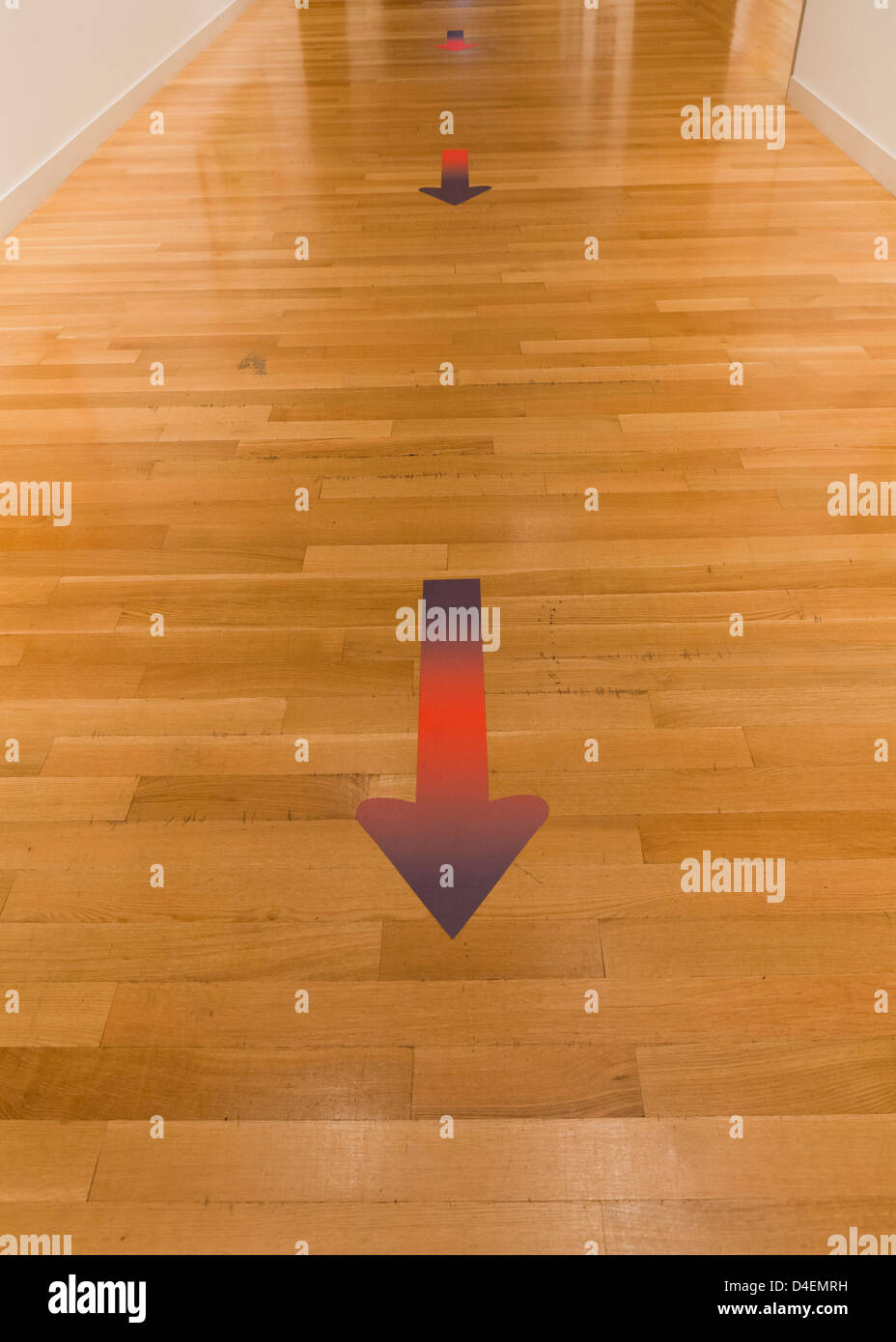 Arrows on floor Stock Photo
