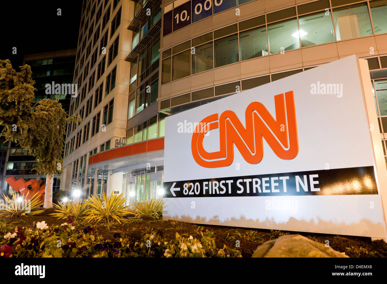 CNN building sign Stock Photo - Alamy
