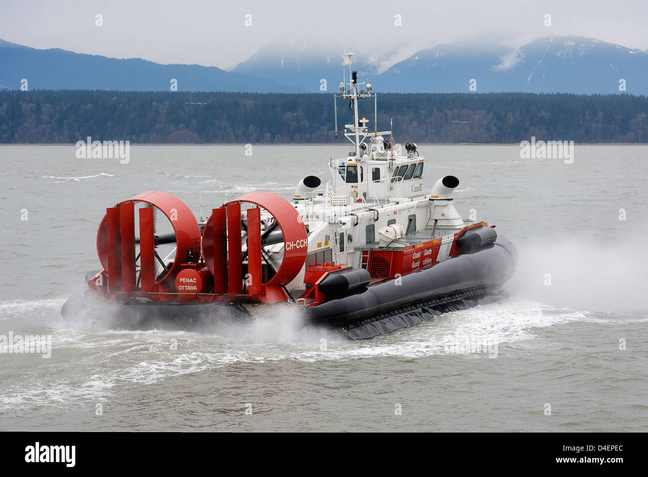 Canadian Coast Guard hover craft Penac, Stock Photo