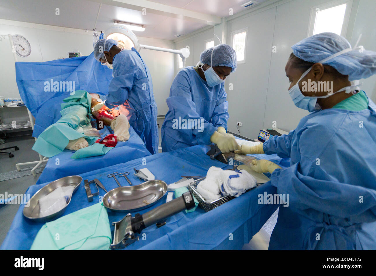 skin grafting in MSF Hospital PortauPrince Haiti Stock Photo Alamy