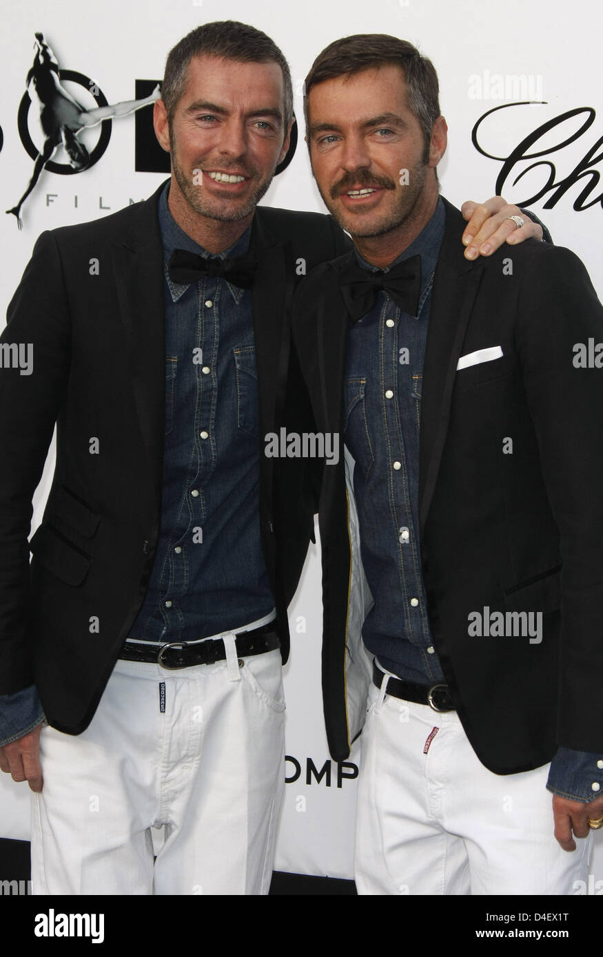 Dean and Dan Caten arrive at the amfAR Cinema Against Aids Gala at the 61st Cannes Film Festival in Cannes, France, 22 May 2008. Photo: Hubert Boesl Stock Photo