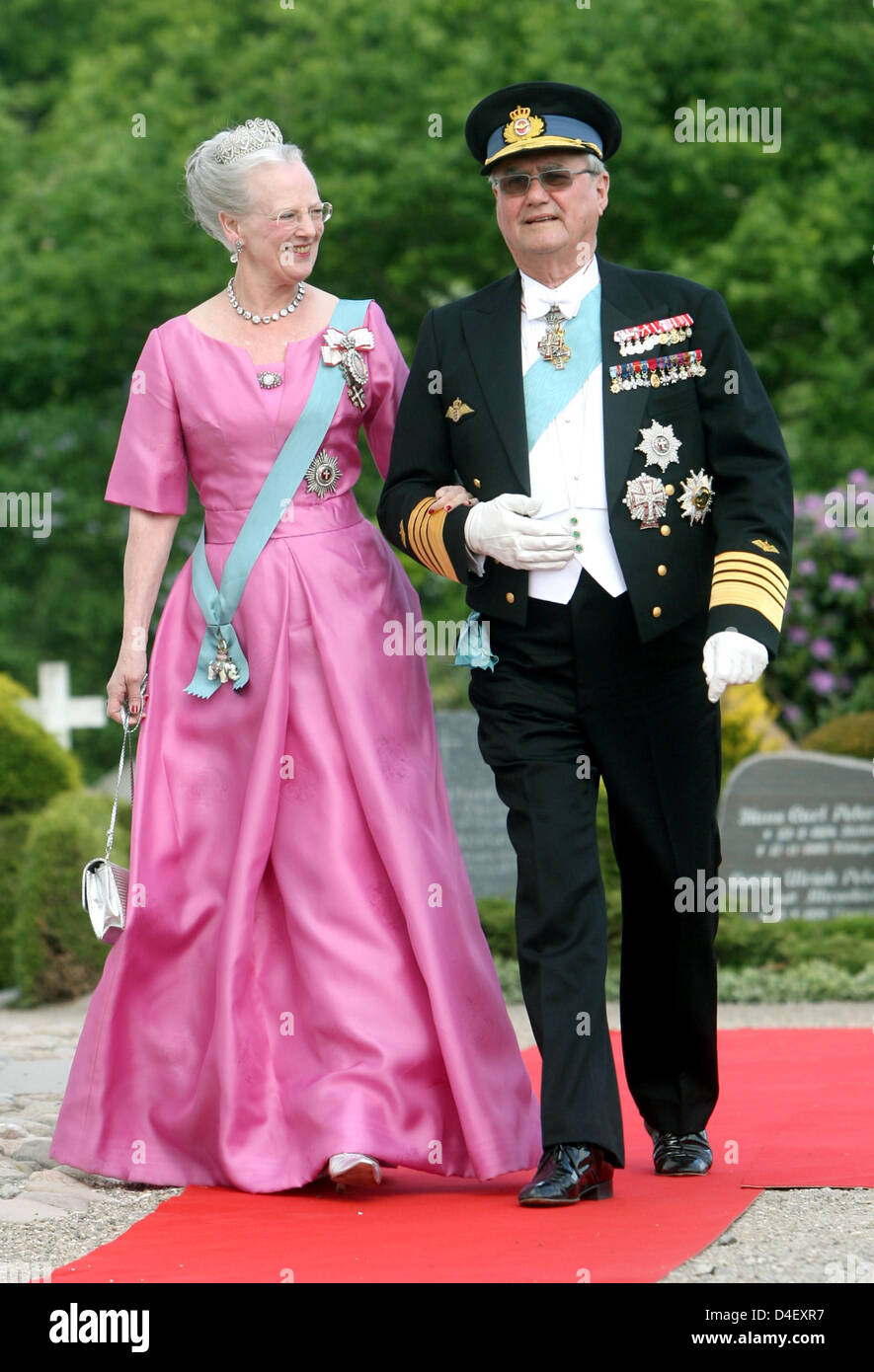 Queen Margrethe of Denmark (L) and her husband Henrik, Prince Consort