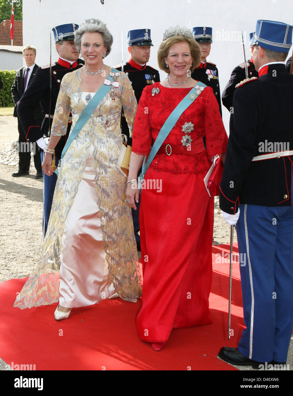 The sisters of Queen Margrethe II of Denmark, Princess Benedikte (L