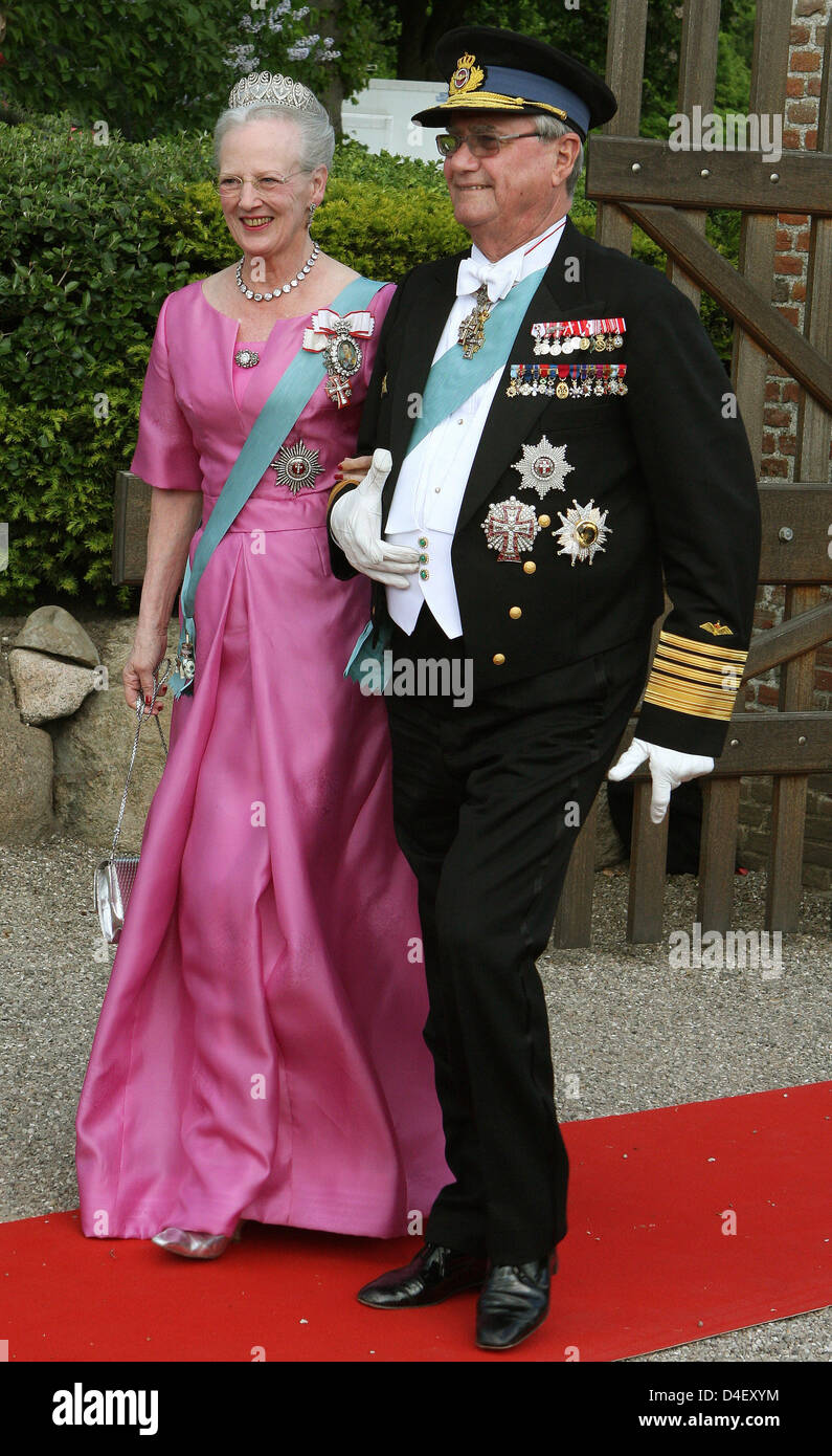Queen margrethe of denmark and prince philip hires stock photography