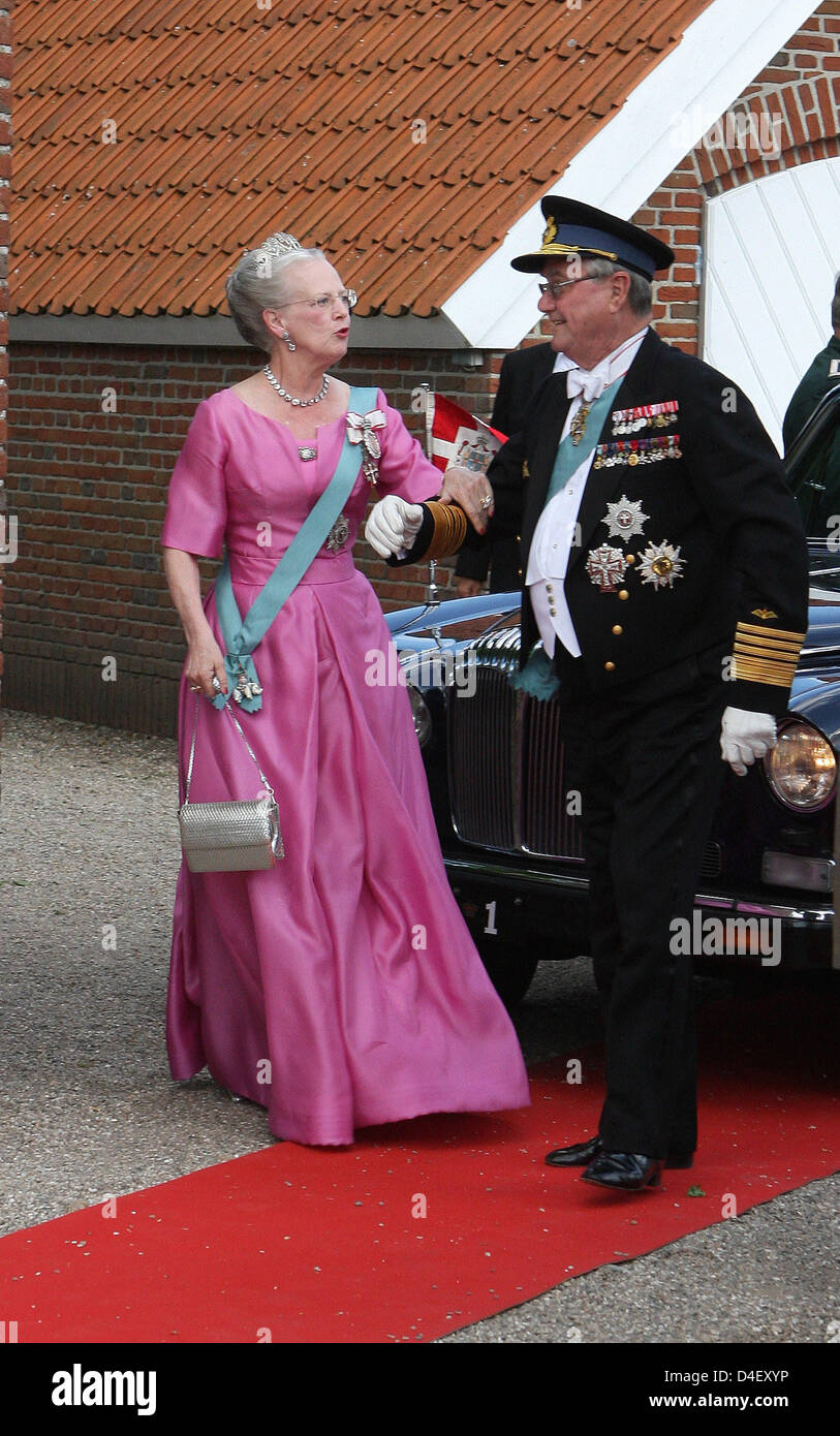 Queen Margrethe II of Denmark (L) and her husband Henrik, Prince