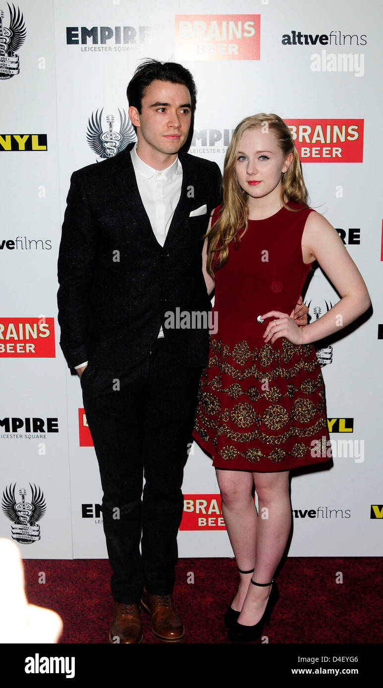 London, UK. 12th March 2013. Jamie Blackley;Alexa Davies  attends The London Gala Screening of VINYL at the Empire Leicester Square London. Credit:  Maurice Clements / Alamy Live News Stock Photo