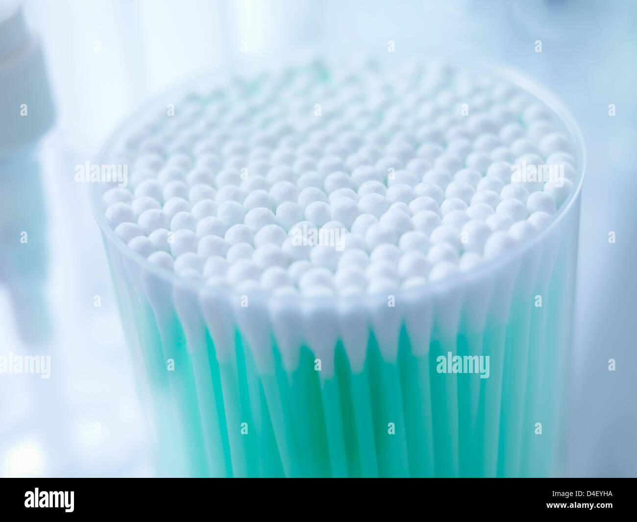 Close up of cup of cotton buds Stock Photo