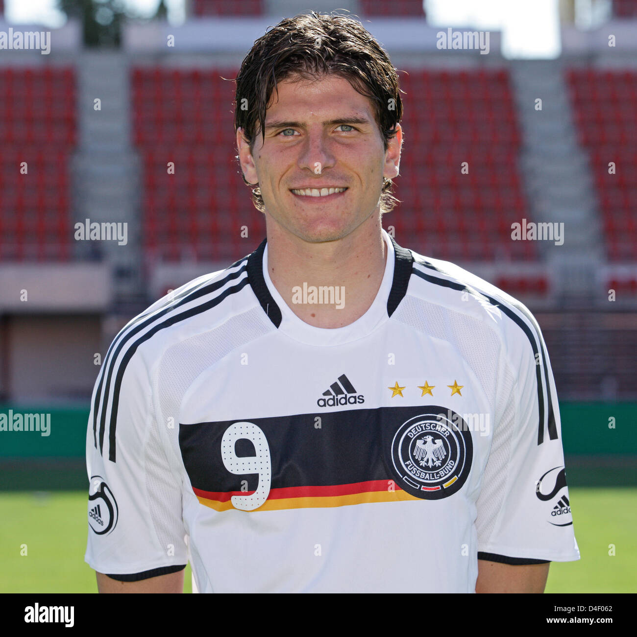 German national player Mario Gomez poses during a photo call at Ono ...