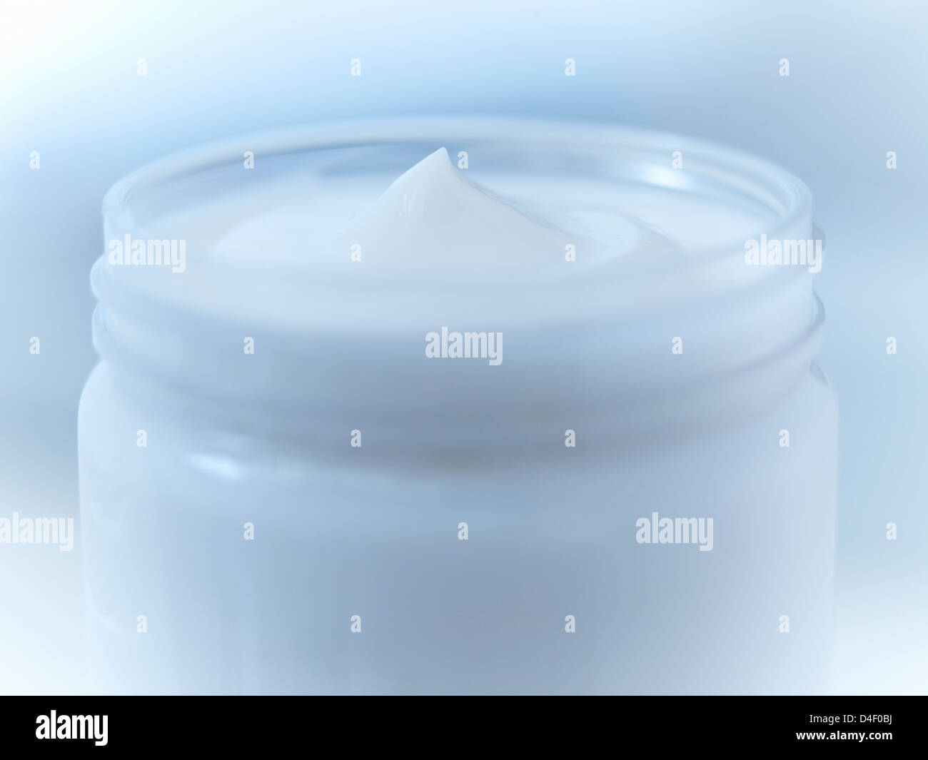 Close up of pot of moisturizer Stock Photo