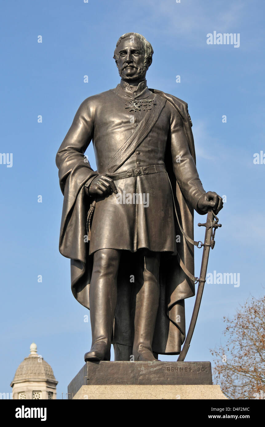 London, England, UK. Statue (1861) of Sir Henry Havelock (1795-1857) in Trafalgar Square Stock Photo