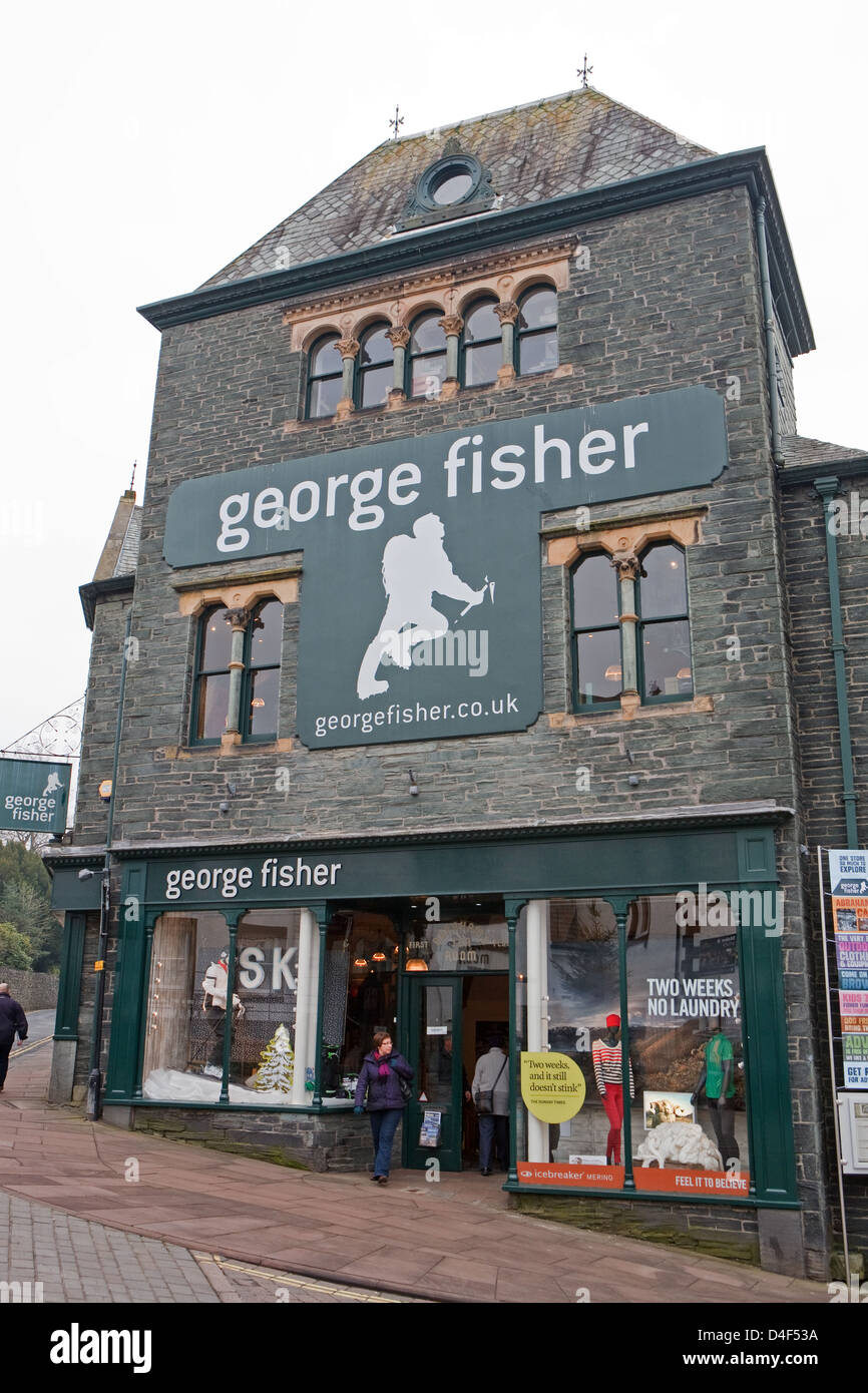 Fisher climbing shop in Keswick Cumbria Stock Photo Alamy