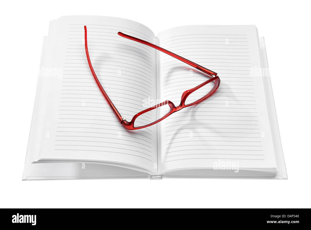 Blank Notebook isolated on white background. Copy Space Stock Photo - Alamy