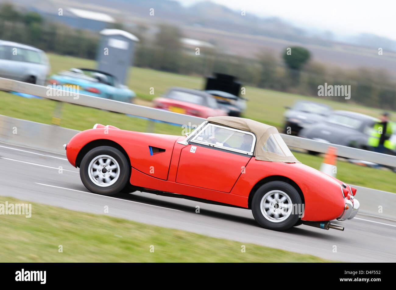 A car taking part in an AutoSolo event at the Cotswold Airport in ...