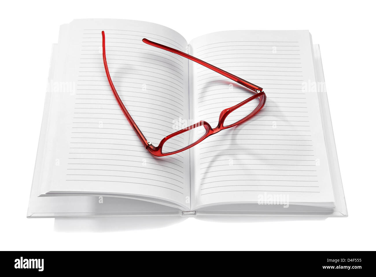 Blank Notebook isolated on white background. Copy Space Stock Photo - Alamy