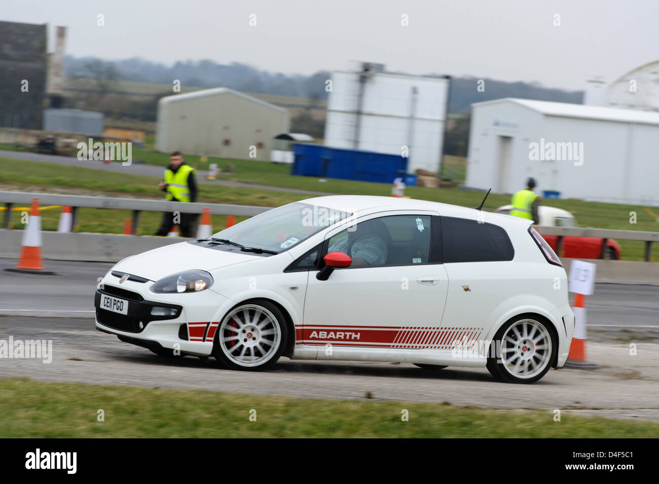 A car taking part in an AutoSolo event at the Cotswold Airport in ...