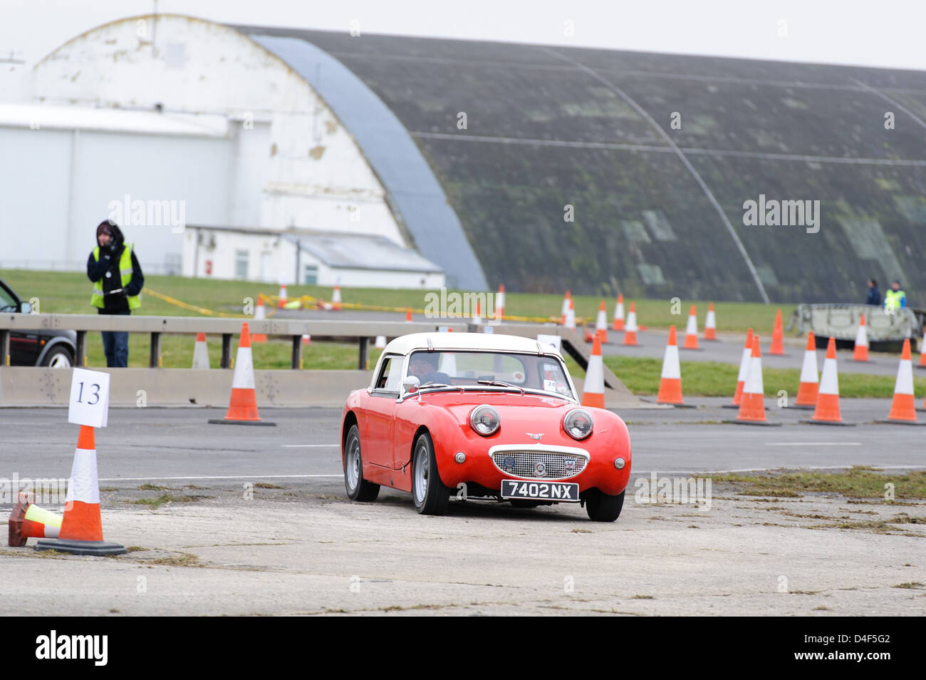 A car taking part in an AutoSolo event at the Cotswold Airport in ...