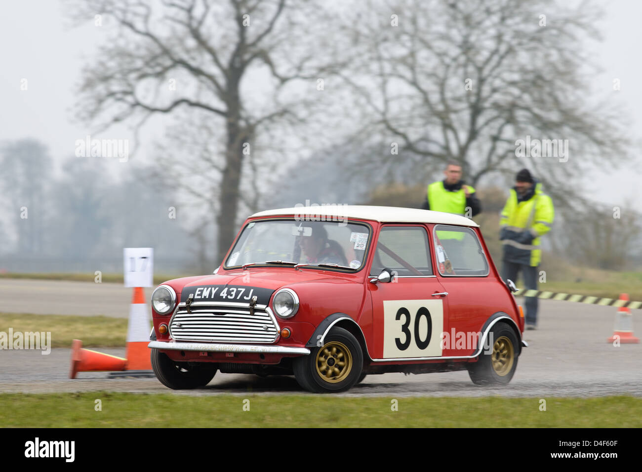 A car taking part in an AutoSolo event at the Cotswold Airport in ...