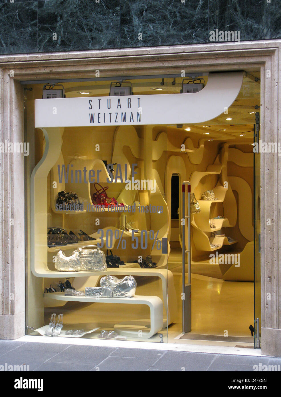 A branch store of high end shoe company Stuart Weitzman is