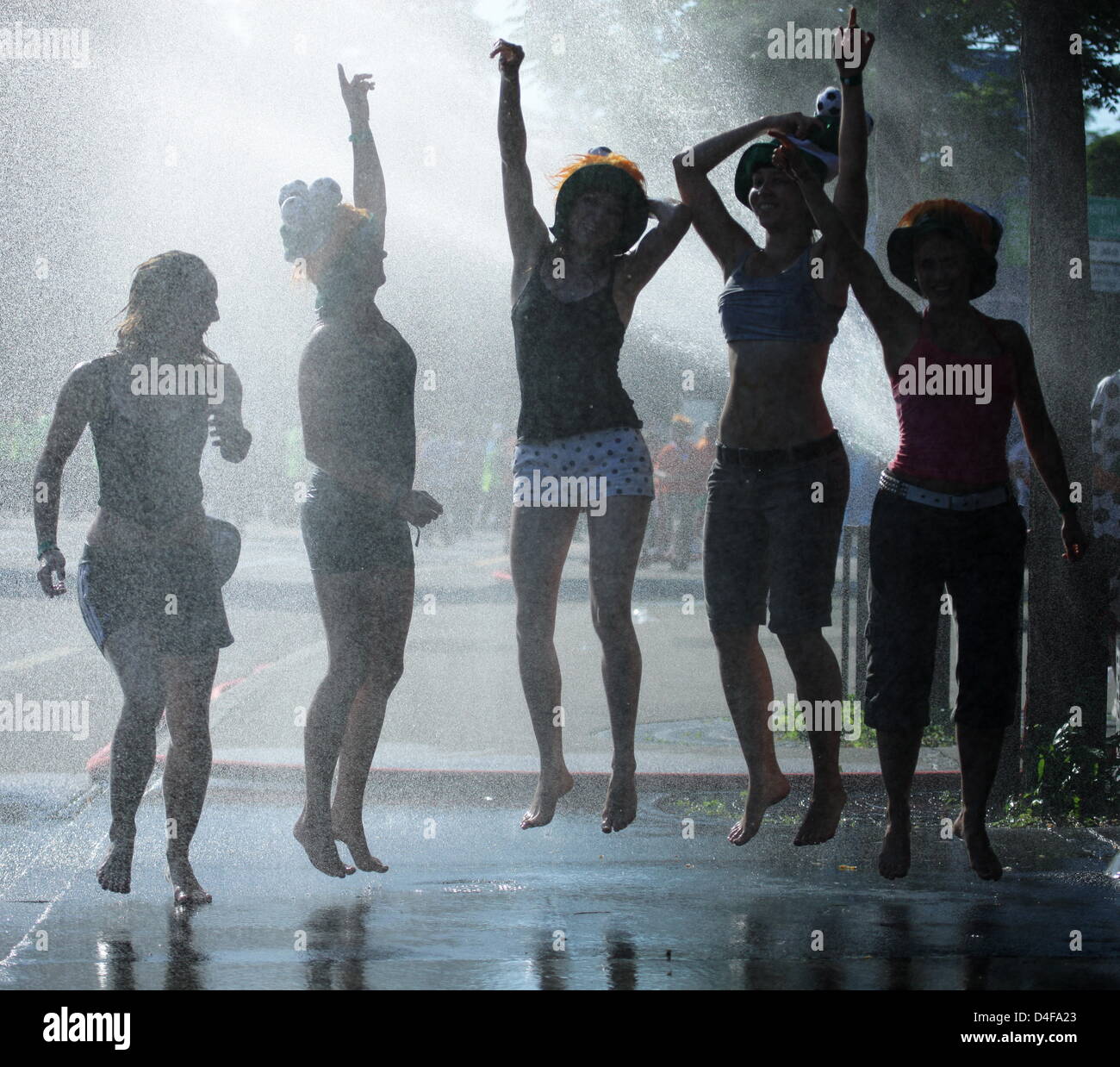 Female supporters refresh prior to the UEFA EURO 2008 quarter final
