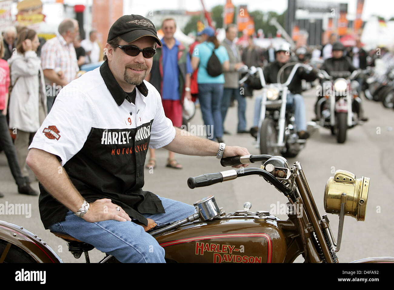 Bill Davidson, great-grandson of 'Harley-Davidson' company founder William  A. Davidson, is pictured with a