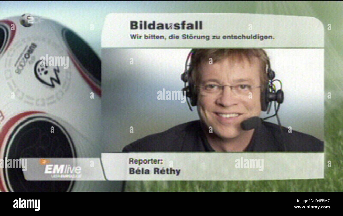 A screenshot of German Television during the UEFA EURO 2008 semifinal