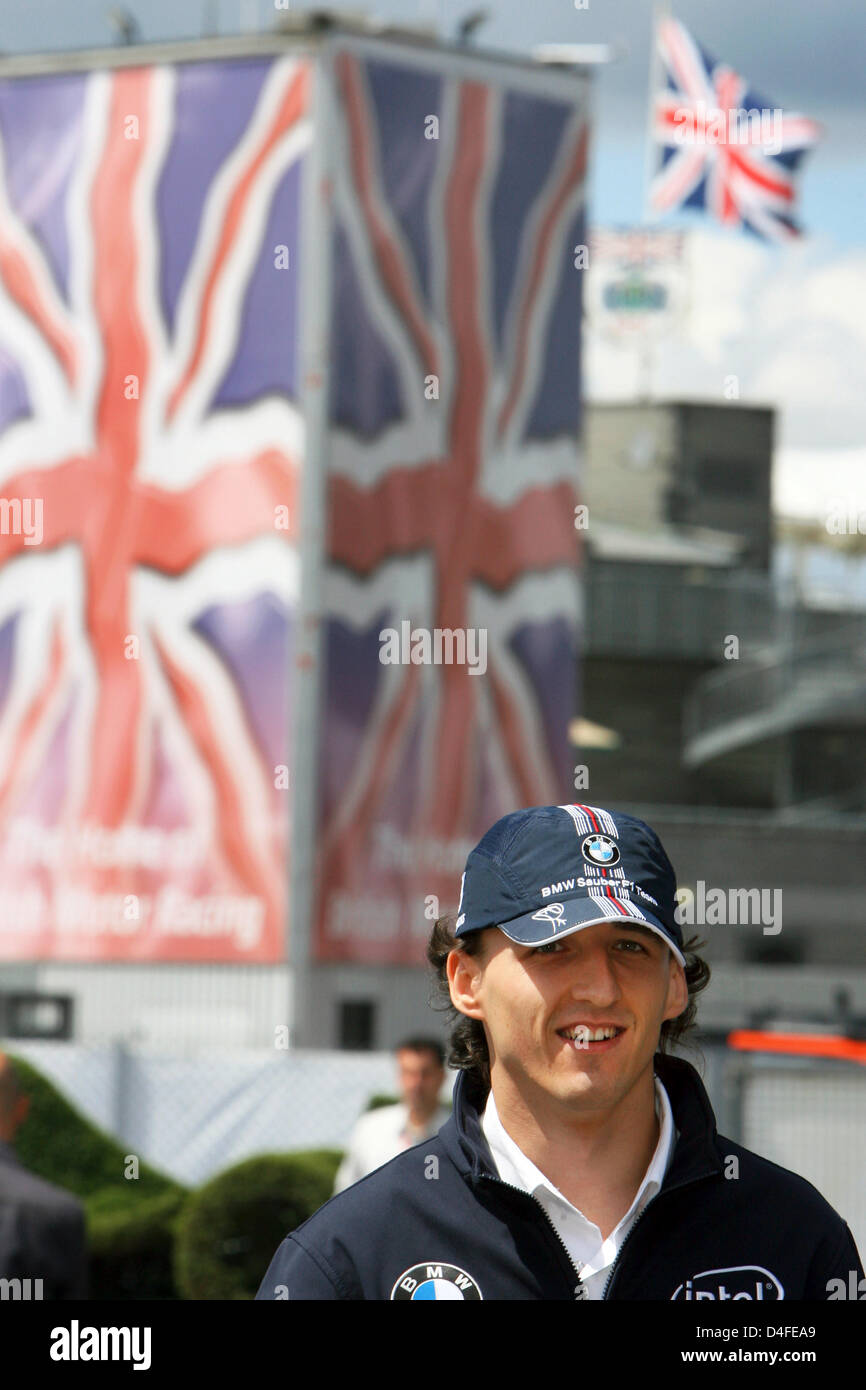 Polish Formula One driver Robert Kubica of BMW Sauber arrives at the