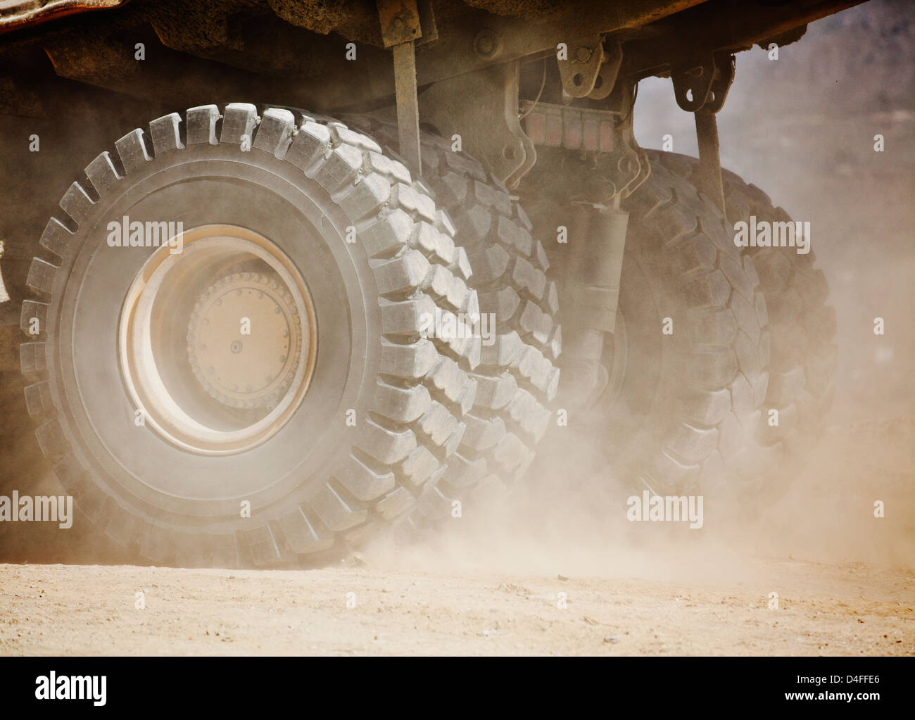 Close up of machinery wheels on site Stock Photo Alamy