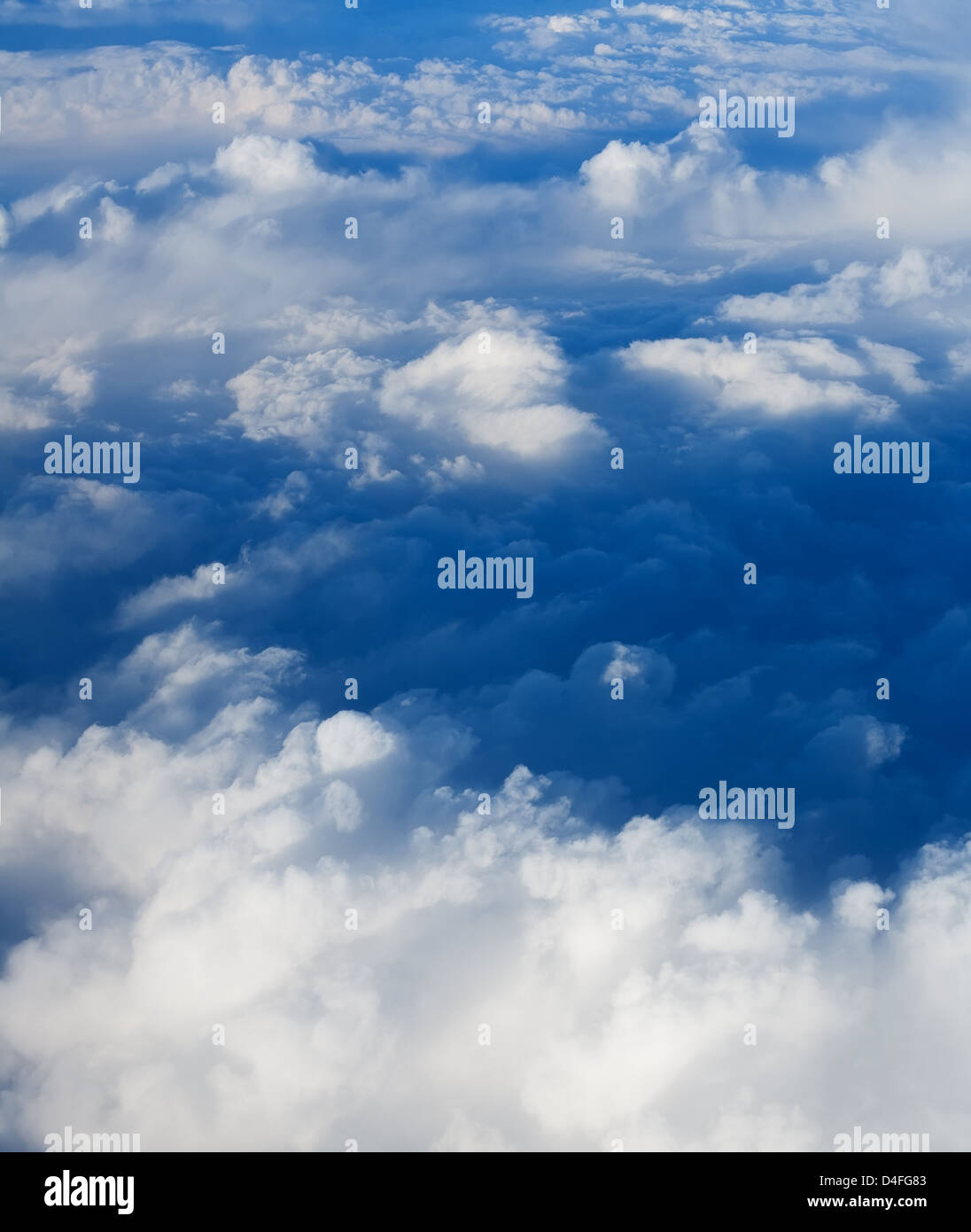 clouds. view from the window of an airplane flying in the clouds Stock ...