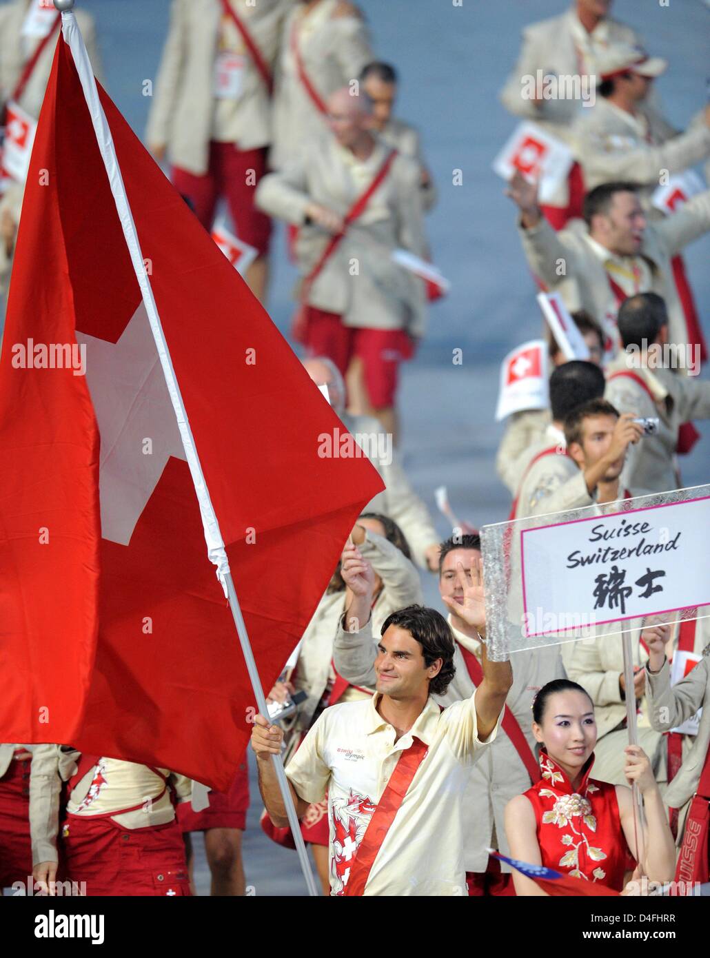 Swiss flag bearer roger federer hi-res stock photography and images - Alamy