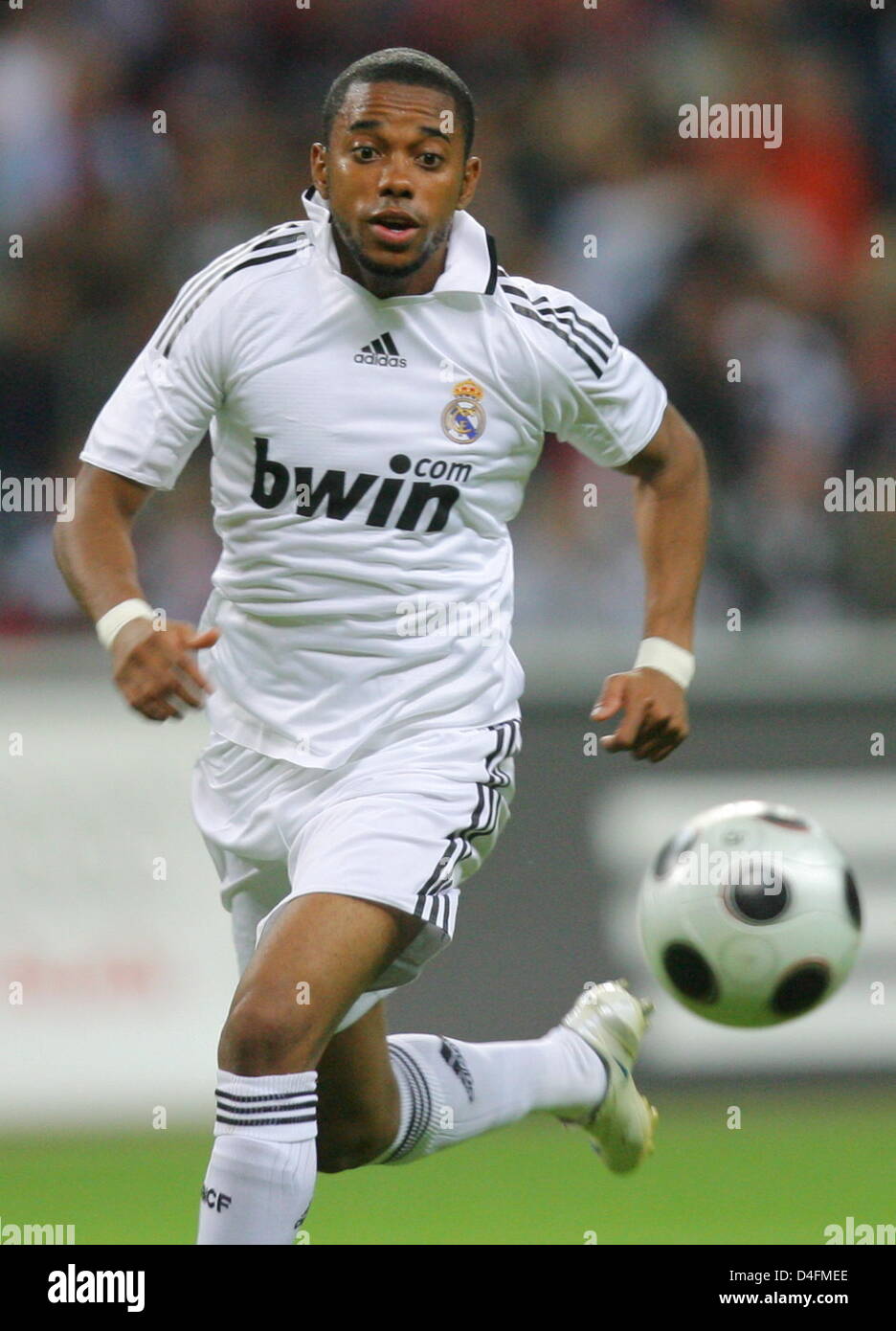 Brazilian Robinho of Spanish record champion Real Madrid gestures ...