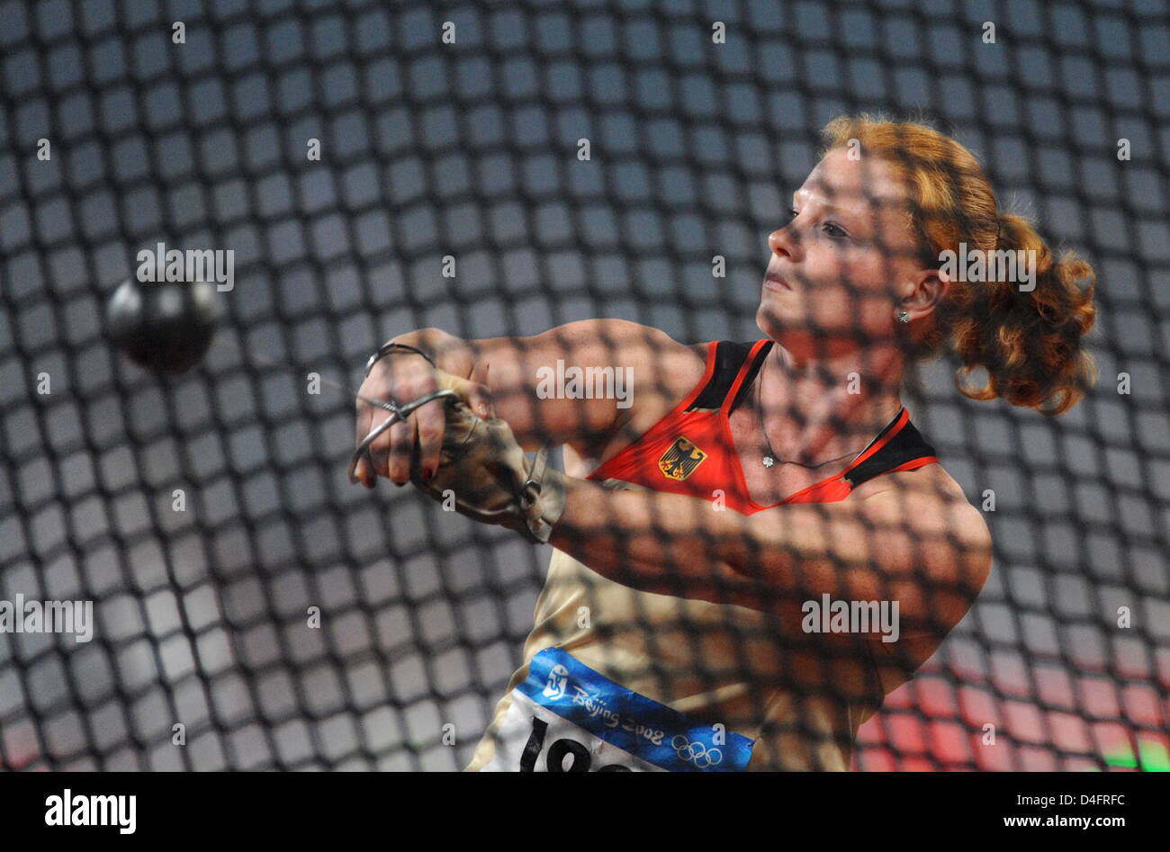 Betty Heidler competes in Women's Hammer Throw Final in the National