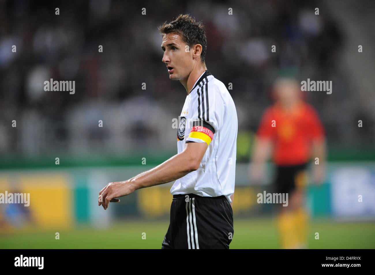 Miroslav Klose, captain of Germany's national soccer squad seen during the  soccer friendly Germany vs Belgium at 'easyCredit' stadium in Nuremberg,  Germany, 20 Ausgust 2008. Germany won 2-0. Photo: Peter Kneffel Stock Photo  - Alamy