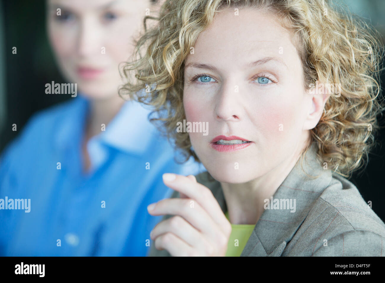 Close up of businesswoman's serious face Stock Photo