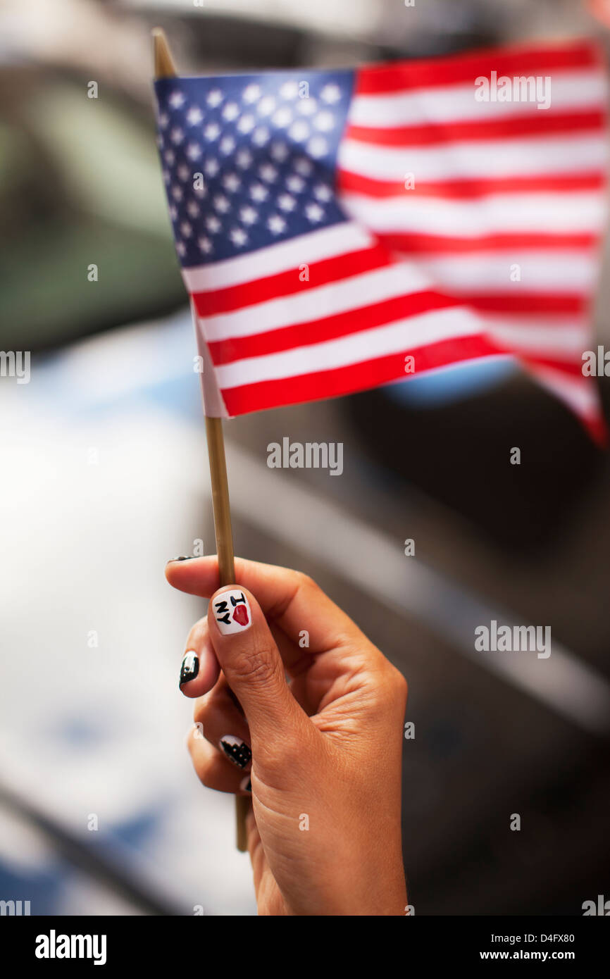 Waving american flag hi-res stock photography and images - Alamy