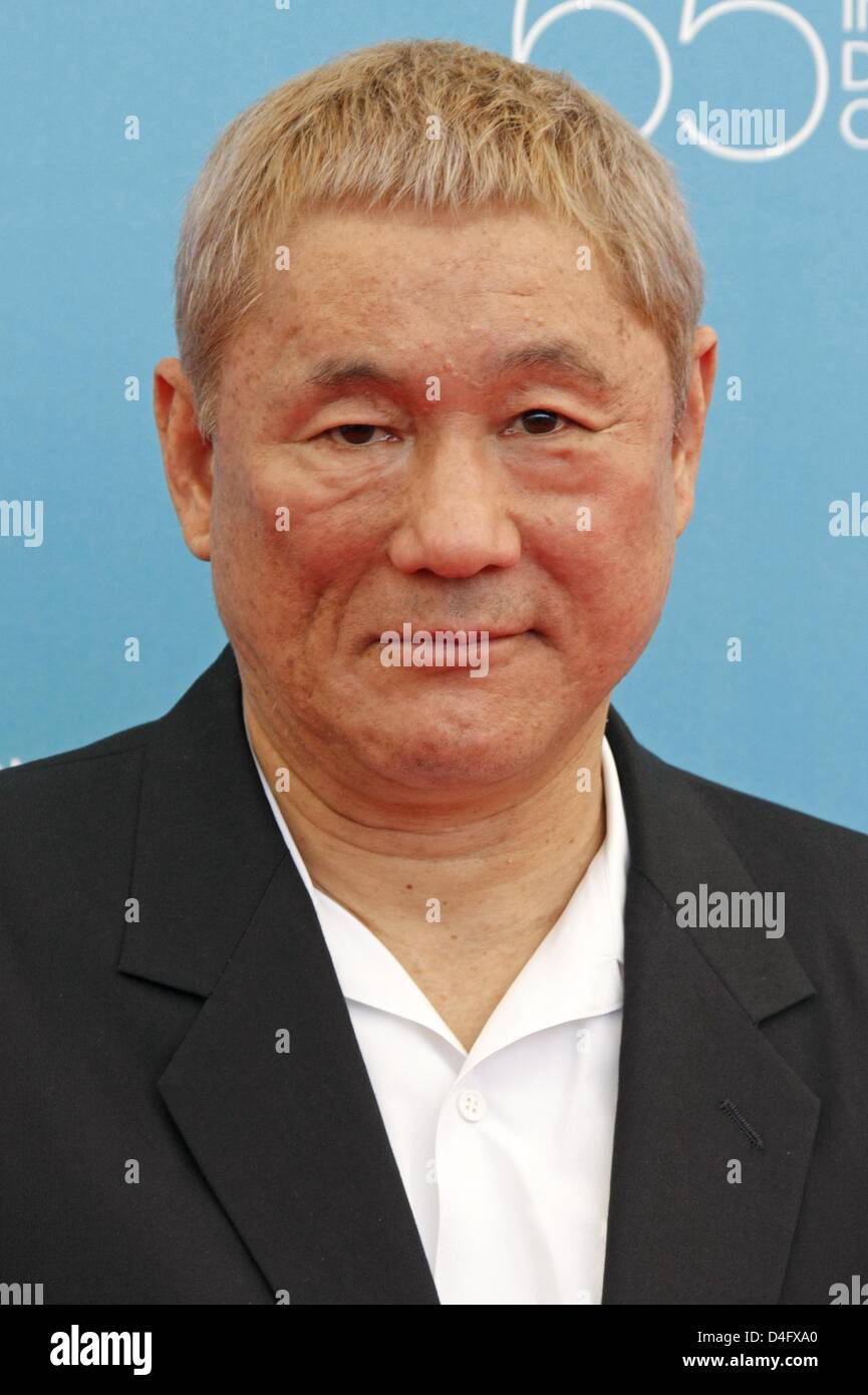 Japanese actor and director Takeshi Kitano poses for photographers during a photocall for his film 'Achilles and the Tortoise' at the 65th Venice International Film Festival in Venice, Italy, 28 August 2008. The festival runs from 27 August to 06 September. Photo: Hubert Boesl Stock Photo